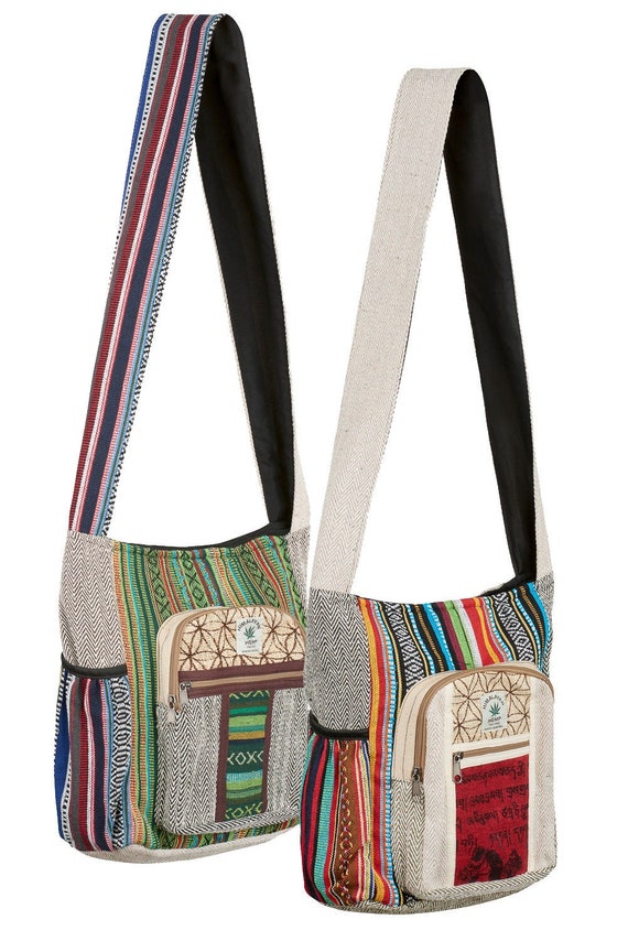 Himalayan Hemp Shoulder Bag Crossbody Bag Unisex Hemp Bag