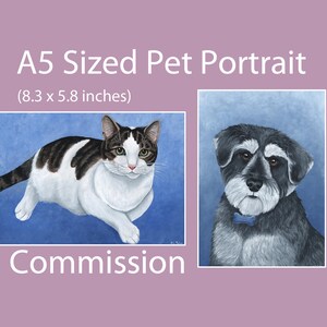 A5 Sized Custom Pet Portrait, Painted in Acrylics, Any Pet Drawn - Rats, Cats, Dogs, Chinchillas, Rodents, Mice, Degu, Guinea Pigs, Rabbits