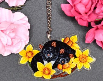 Cute 'rats Make Me Happy' Fridge Magnet Custom Made - Etsy