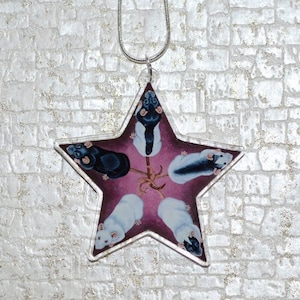 Rat King Necklace, Rat Star Pendant, Rat Jewellery, Great as a gift for a rat lover or owner image 1