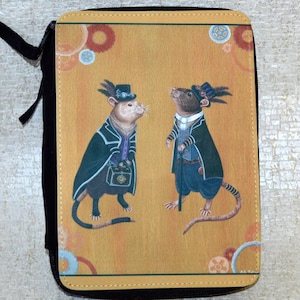 Steampunk Rats Pencil Case or Brush Case