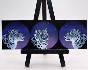 Snow Leopard Bookmark, Big Cats Page Marker