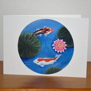 Koi Grußkarten - Koi Karpfen - Goldfisch Karte - Fishkeeper Geschenk