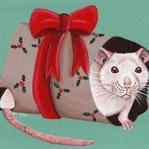 Rat Christmas Card Pack, Pack of Five Cards, Choose Five Designs, Great ...