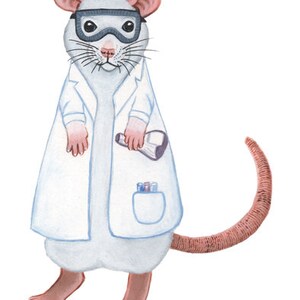 Lab Rat Greetings Card, Science Student, Lab Tech, Researcher, Card for a Professor or Veterinarian Student image 3