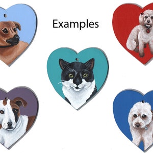 Custom Painted Wooden Heart, Any Pet Painted, Hangable, Pet Portrait, Cat, Dog, Rat, Rodent, Rabbit, Degu, Guinea Pig Cavy, Hamster etc image 6