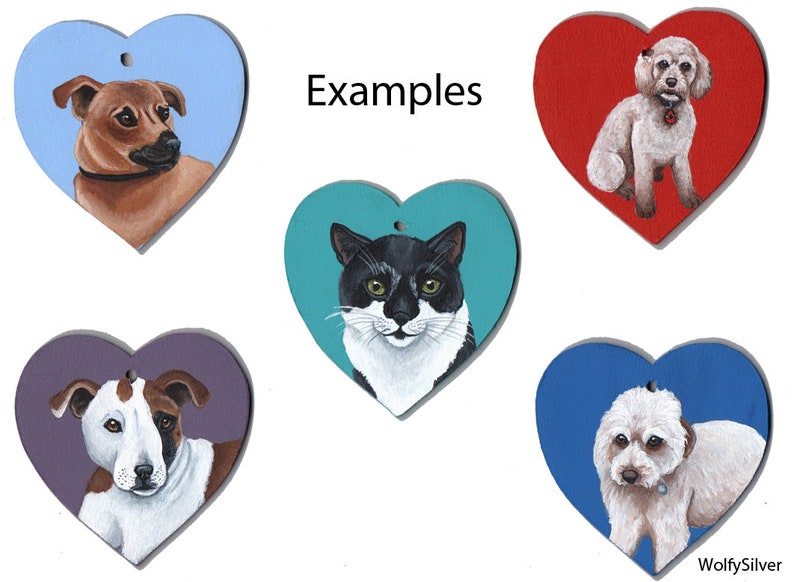 Custom Painted Wooden Heart, Any Pet Painted, Hangable, Pet Portrait, Cat, Dog, Rat, Rodent, Rabbit, Degu, Guinea Pig Cavy, Hamster etc image 6