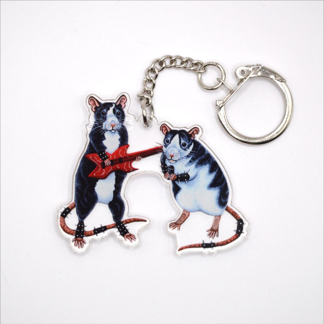 Metal Band Rats Keyring, Rocking Rats, Bag Charm - Etsy