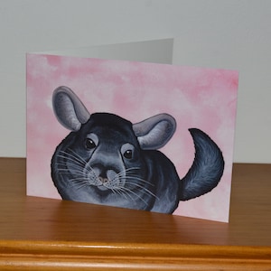 Chinchilla Greetings Card - Blank inside for your own message - Great for Chinchilla Owners, Friends, Vets etc