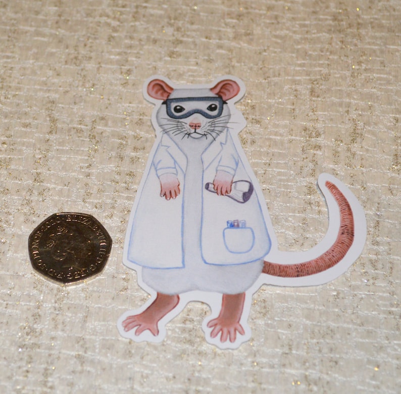 Lab Rats Stickers Lab Rat Sticker, Rat Vinyl Sticker, Laboratory Rat, Rat Nurse, Rat ...