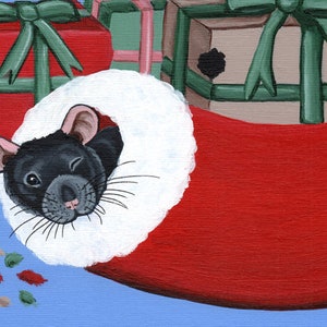 Rat Christmas Card Pack, Pack of Five Cards, Choose Five Designs, Great ...