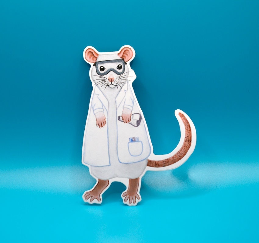 Lab Rats Stickers Lab Rat Sticker, Rat Vinyl Sticker, Laboratory Rat, Rat Nurse, Rat ...