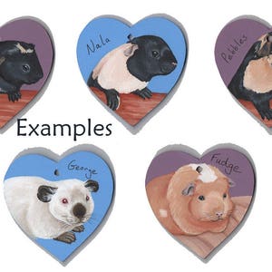 Custom Painted Wooden Heart, Any Pet Painted, Hangable, Pet Portrait, Cat, Dog, Rat, Rodent, Rabbit, Degu, Guinea Pig Cavy, Hamster etc image 4