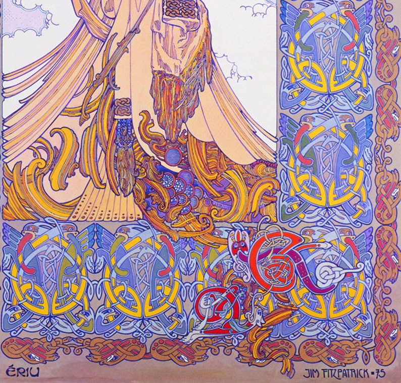 Fine Art Print ERIU. Art Nouveau, Fantasy Art, Celtic Art, Print