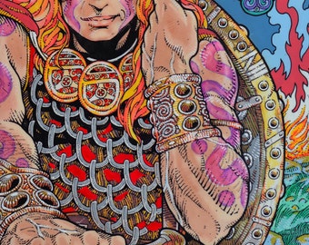 Celtic Irish Fantasy Art Print NUADA The Warrior King