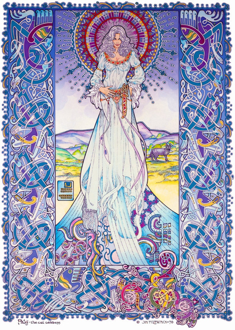 Fantasy Art Print Palu the Cat Goddess Open Edition 11x8 | Etsy