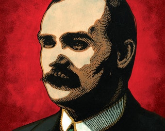 James Connolly. Irish Revolutionary. Executed 1916. by Jim FitzPatrick. Easter Rising, Easter1916, 1916 Rising, Irish, Ireland