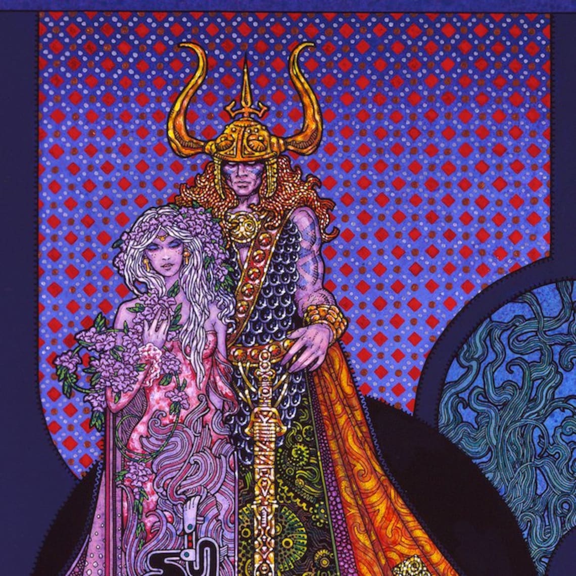 Celtic Irish Abstract Art Print by Jim Fitzpatrick 8x11 Print. Made in