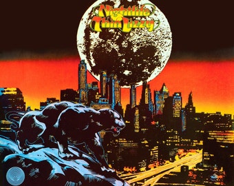 Vintage Album Art Thin Lizzy Nightlife Album Cover Print