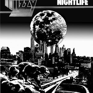 Thin Lizzy NIGHTLIFE Poster Art B&W Print. Vintage, Retro, Pop, Album Art, Rock, Metal.