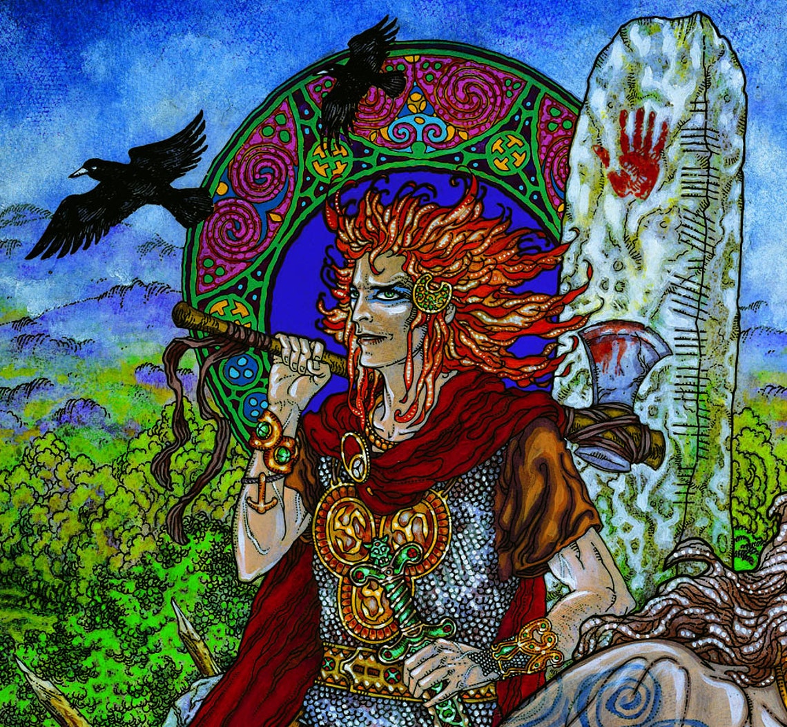 Irish Art CÚ CHULAINN, the Hound of Ulster.celtic, Irish, Ireland, Fine