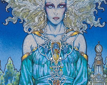 Celtic Irish Fantasy Art 'Ethne Mother Of Lugh' Signed Open Edition Print 8x11. Ireland.