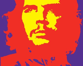 Viva Che 1968 Fine Art Print 36x24" Red Variation. Fine Art, Pop art, Vintage Art, Retro, Che Guevara, Che Guevara Poster, Large Wall Art.