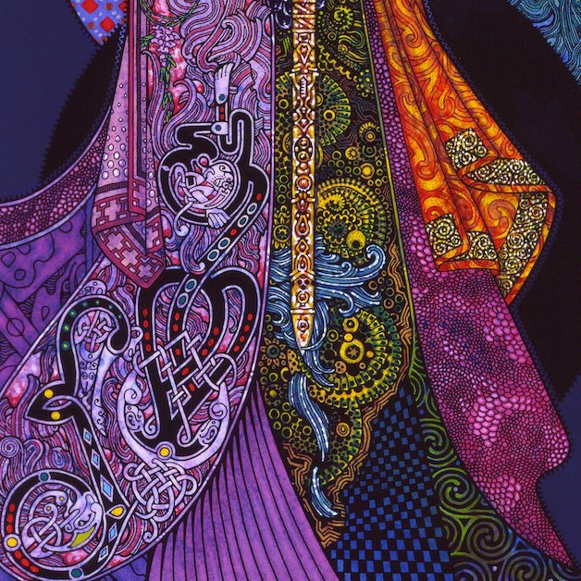 Celtic Irish Abstract Art Print By Jim Fitzpatrick 8x11 Print Made In 