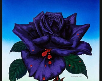 Thin Lizzy Black Rose Album Cover Original Artwork 1979 Print. Vintage Vinyl Record Album Art, Rock, Graphic Art, Wall Art.