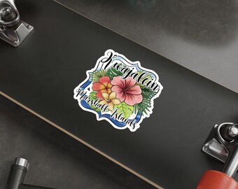 Kwajalein Hibiscus and Plumeria Die-Cut Stickers