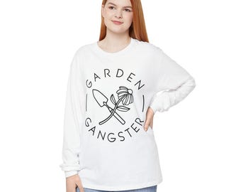 Long Sleeve Straight Out Of The Greenhouse Parody Unisex Garment-dyed T-Shirt
