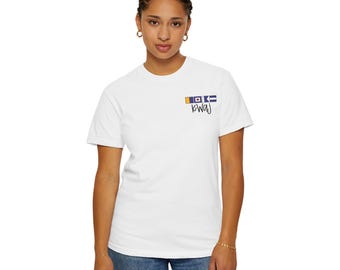 Kwajalein Maritime Flags Unisex Garment-Dyed T-shirt