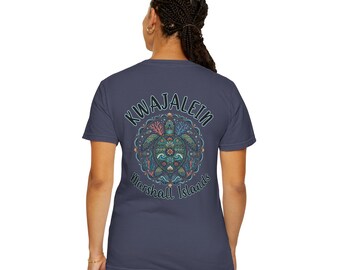 Kwajalein Marshall Islands Turtle Unisex Garment-Dyed T-shirt