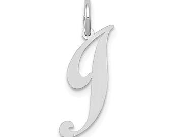 Best Quality Free Gift Box Sterling Silver Small Fancy Script Initial J Charm