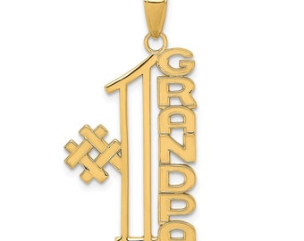 14K Yellow Gold #1 Grandpa Charm