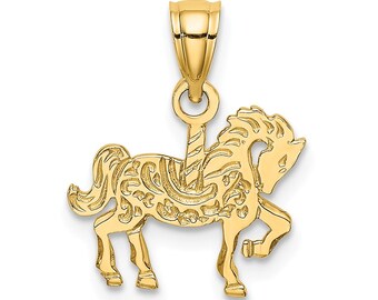 2 Carousel pendants antique silver tone A1039