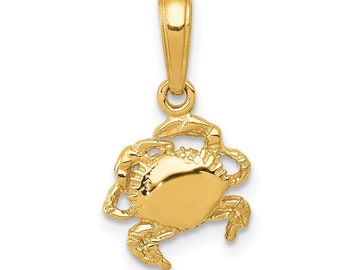 Pendentif crabe en or 10 carats