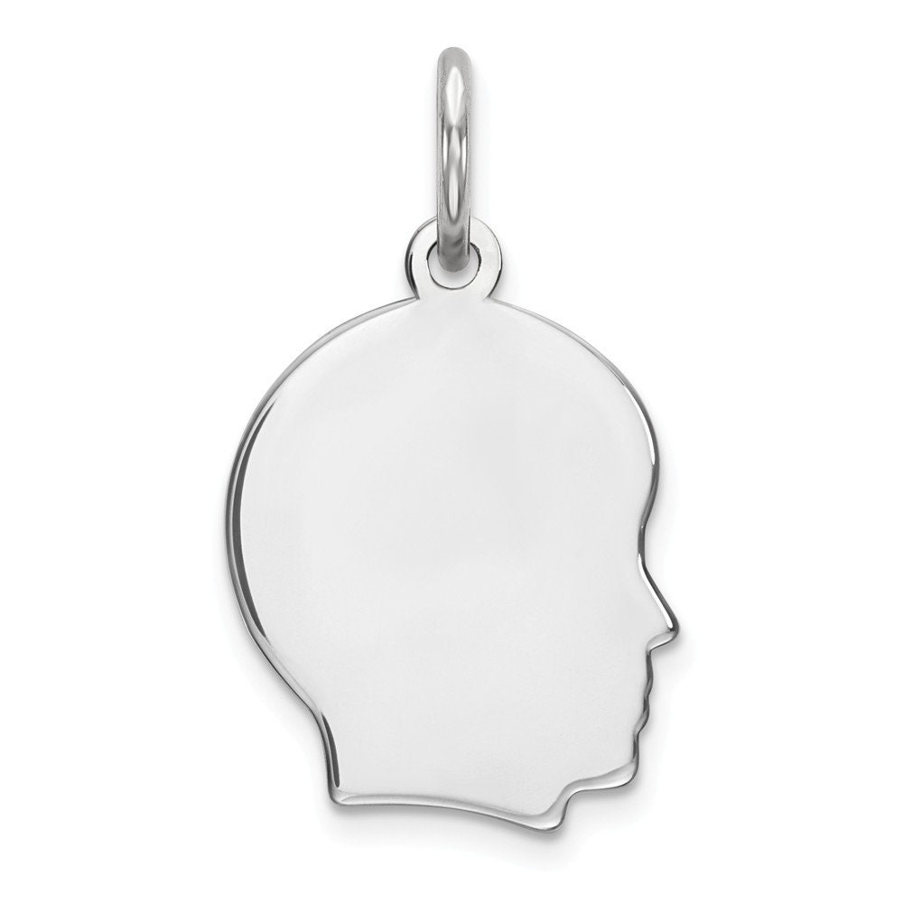 Oval Polish Front//Satin Back Disc Charm Beautiful Sterling silver 925 sterling Sterling Silver Rhod-plate Eng