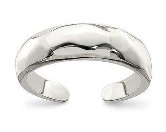 Sterling Silver Solid Polished Domed Toe Ring