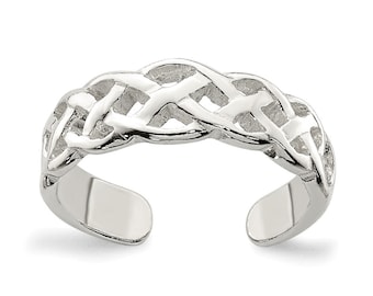 Sterling Silver Celtic Weave Toe Ring