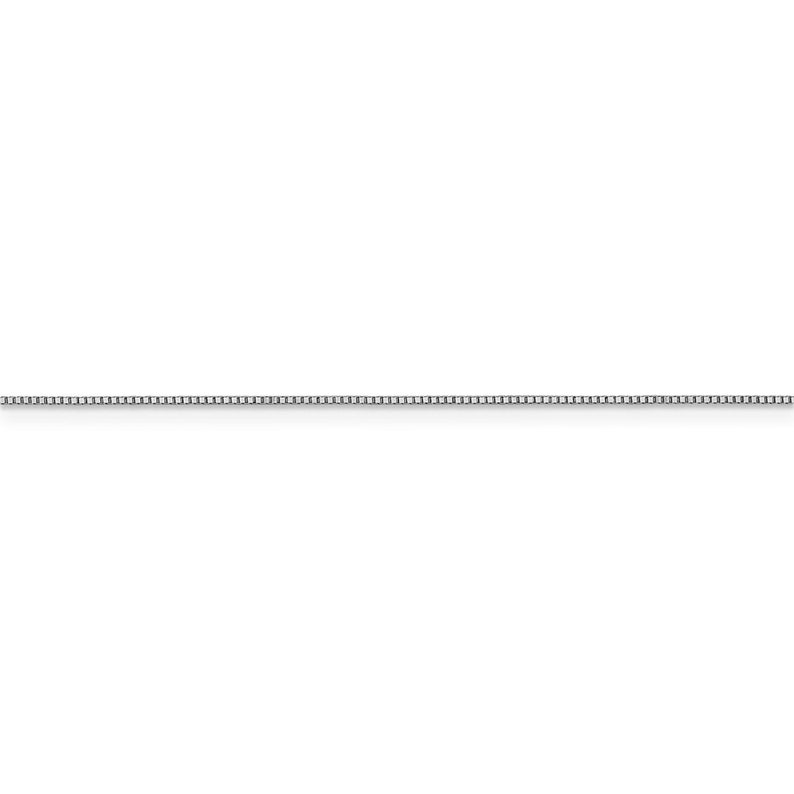 Leslie/'s 14K White Gold .7 mm Box wLobster Chain
