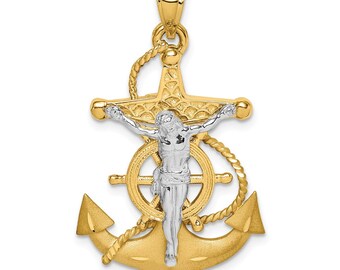 14k Mariners Cross - Etsy