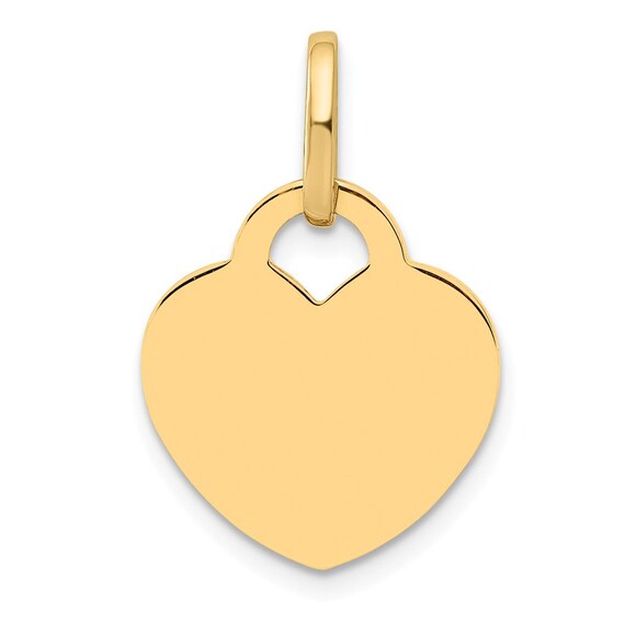Genuine 14k Yellow Gold High Polished Heart Band Ring 1.21 gr