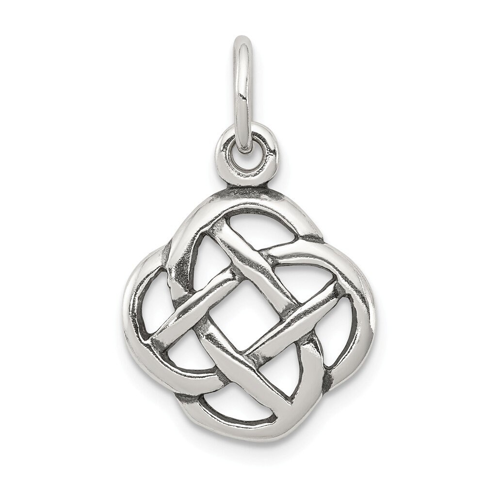 .925 Sterling Silver Antique Celtic Knot Charm Pendentif PDSF $25