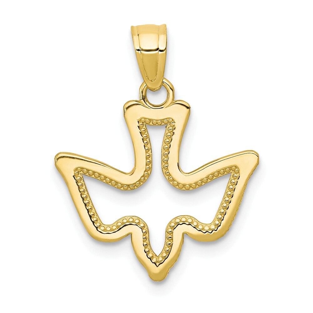 10k Dove Charm New Religious Pendant Yellow Gold Etsy