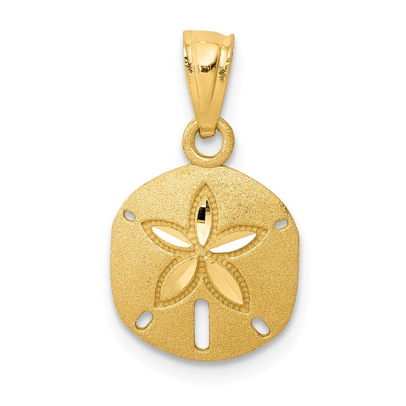 Antique Bronze Beach Sand Dollar Charm Necklace
