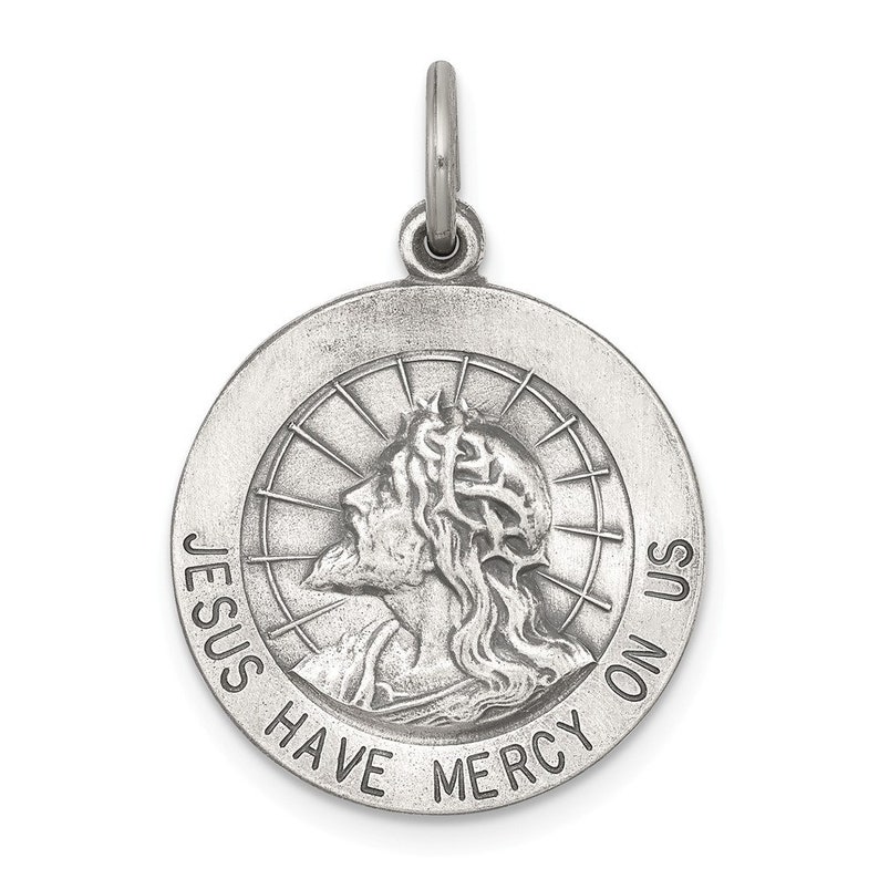 Sterling Silver Jesus Have Mercy Medal New Religious 925