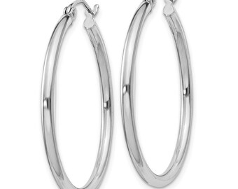 Mia Diamonds Sterling Silver RH plated and Gold-plated 23x3.5 Swirl Hoop Post Earrings Fine Jewelry for Womens Gift Set Mia Diamonds Sterling Silver RH plated and Gold-plated 23x3.5 Swirl Hoop Post Earrings Fine Jewelry for Womens Gift Set