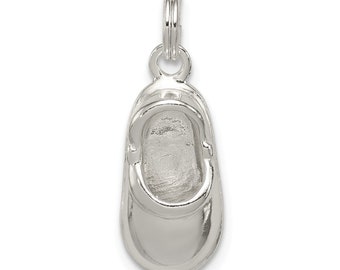 Sterling Silver Polished Shoe Charm New Pendant