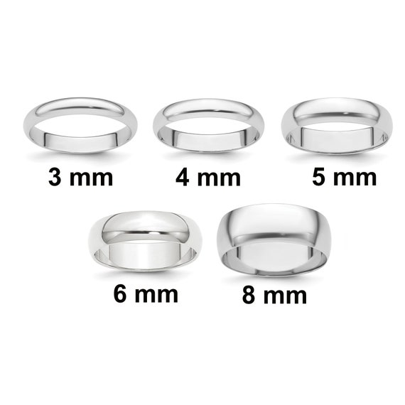 Buy 5mm Plain Platinum Ring With an Inside Curve for Men JL PT 411 Online  in India - Etsy